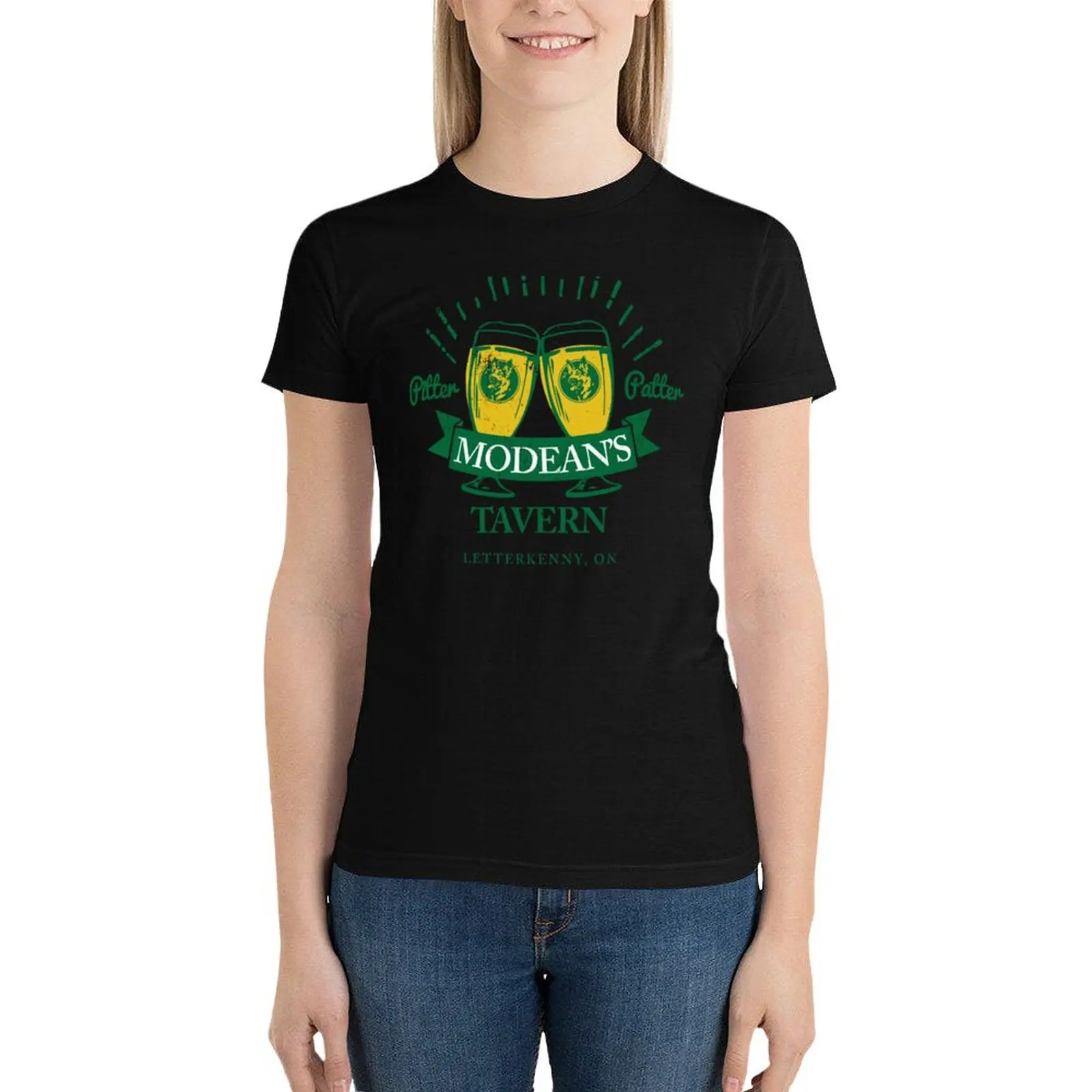 Modeans Tavern LetterKenny Ontario T-Shirt korean fashion summer clothes aesthetic clothes cotton t shirts Women