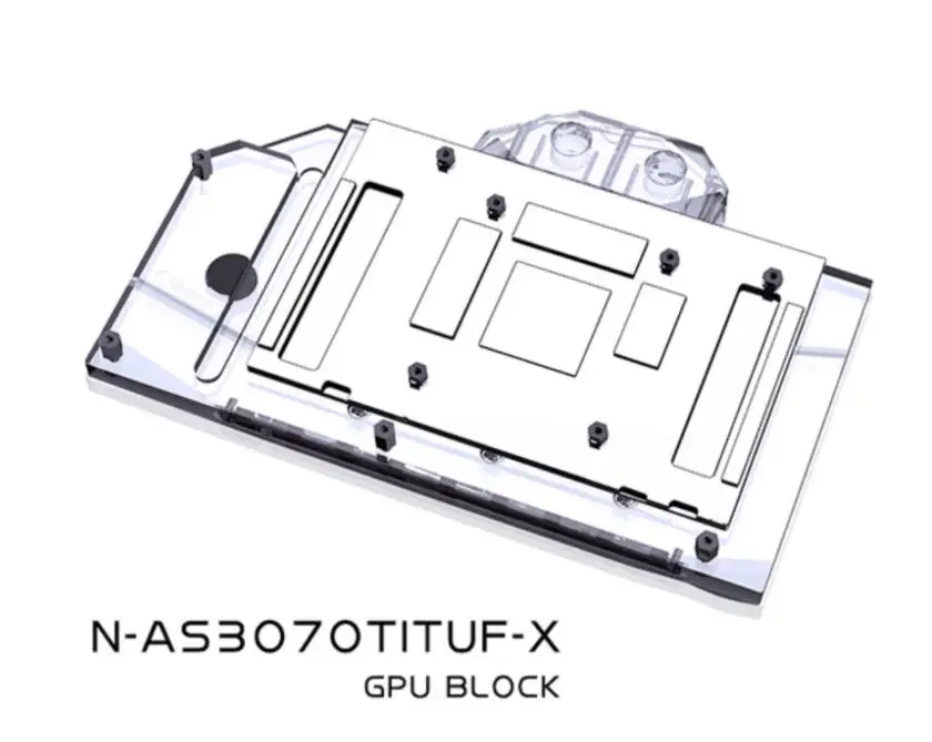 

Водяной блок графического процессора Bykski N-AS3070TITUF-X для игровой карты ASUS TUF RTX 3070Ti 8G/с радиатором объединительной платы