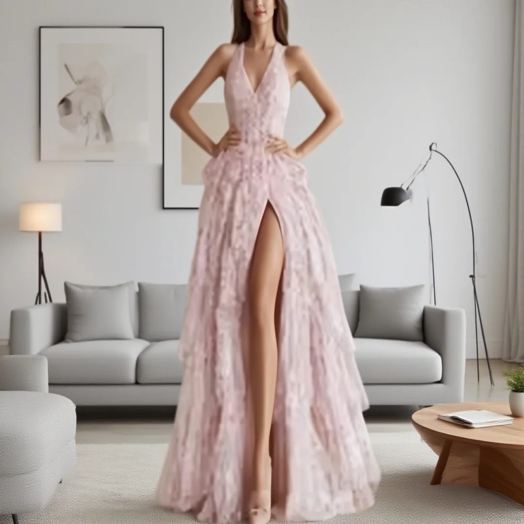 

Customized exquisite off-shoulder sequined glitter mermaid prom gown for ladies, suitable for formal evening events.