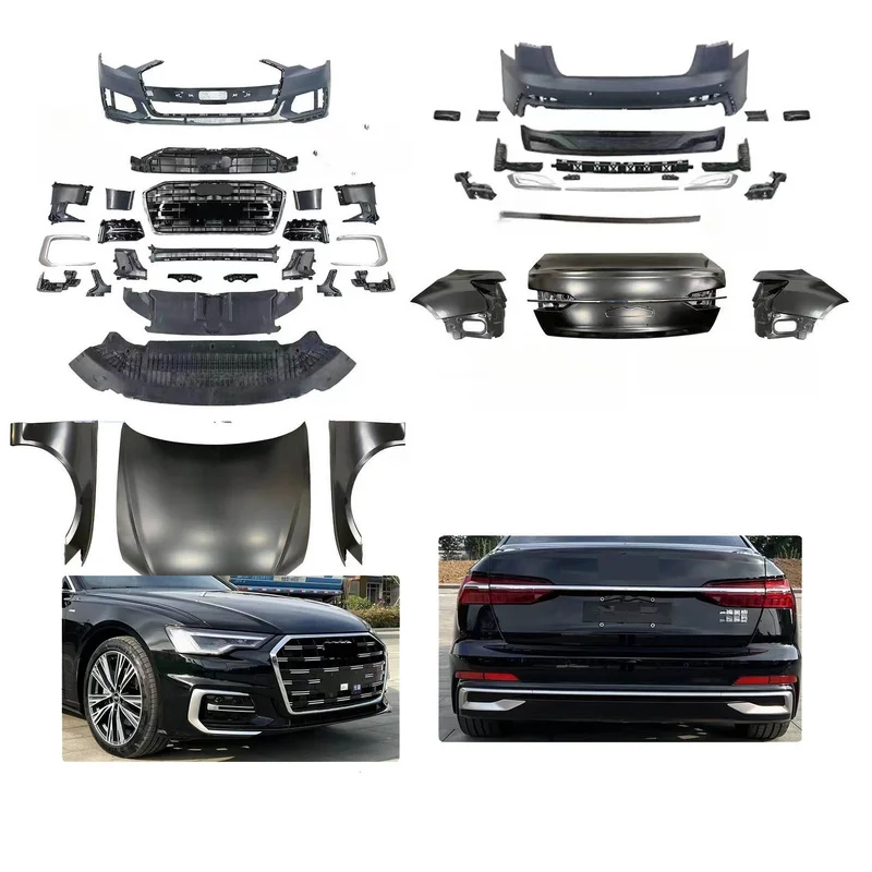 High Quality Body Kit Fit 2012-2018 A6 C7/C7PA Upgrade to 2023 A6L C8PA With Front Bumper, Grille, Fender and Hood