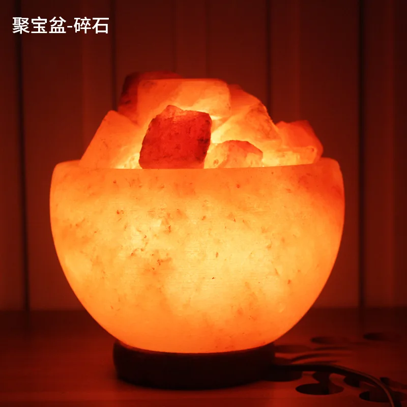 F5 Himalayan Salt Lamp Crystal Salt Rock Light with Base Crystal Salt Light LED Atmosphere Lamp Home Decor Bedroom Decoration