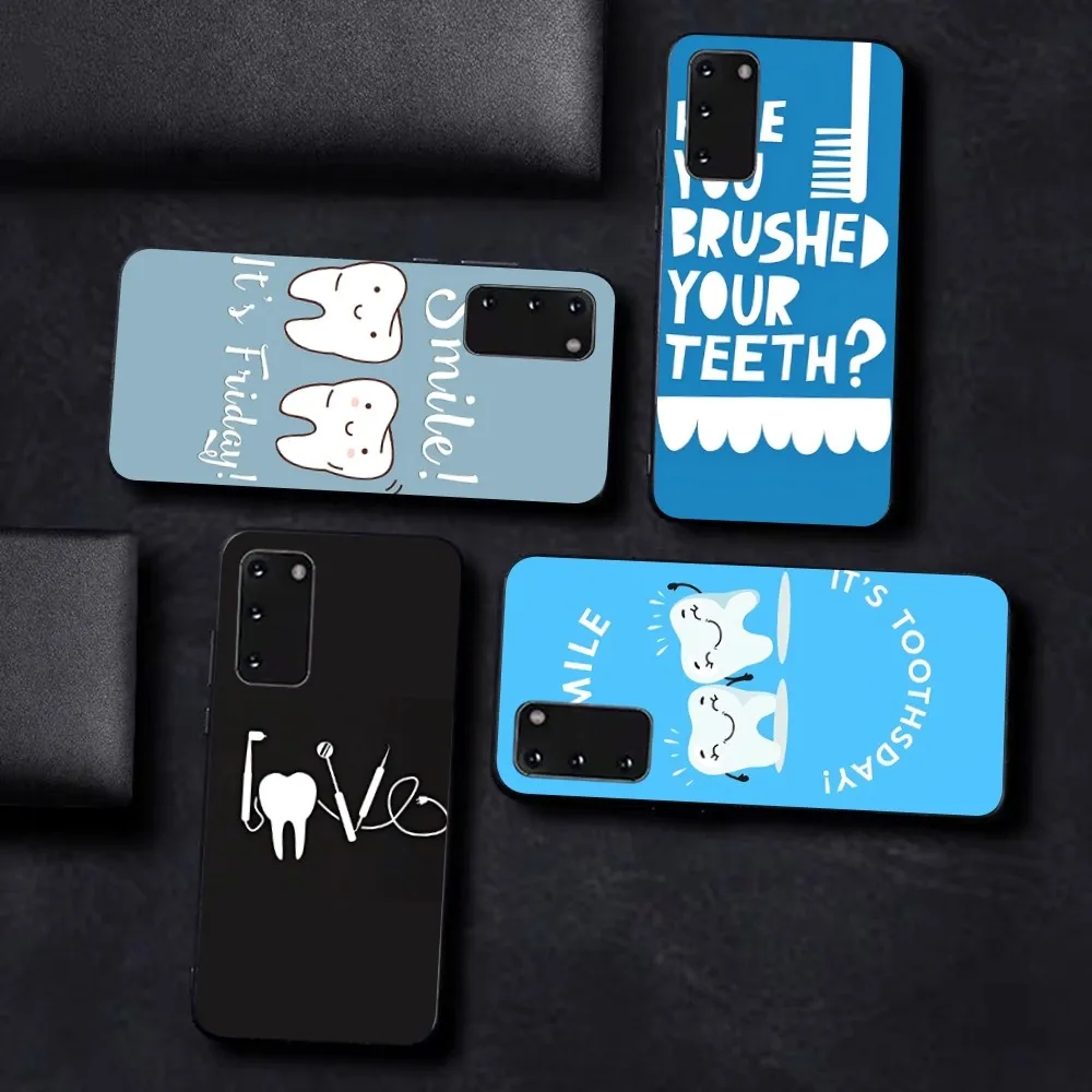 Dentist Dental Crowned Teeth Phone Case For Samsung S 9 10 20 21 22 23 30 23 24 plus lite Ultra FE S10lite Fundas