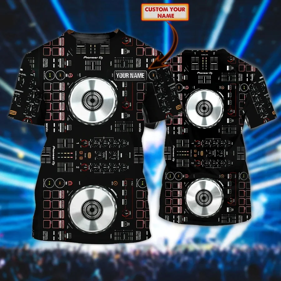 Newest Summer Fashion Men's Punk T-shirt DJ Live disco Personalized Name 3D Printed t shirt Unisex Hip Hop Casual Tshirt DW141