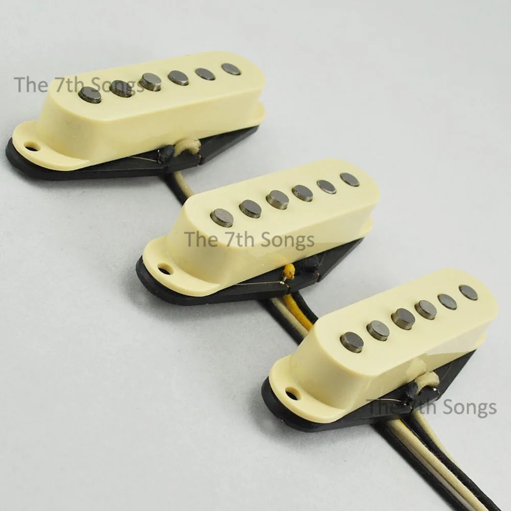 Pure Vintage Handmade SSS Degaussed Alnico 5 Electric Guitar ST Single Coil Pickup Fibre Structure /Heavy Build Coil Wire