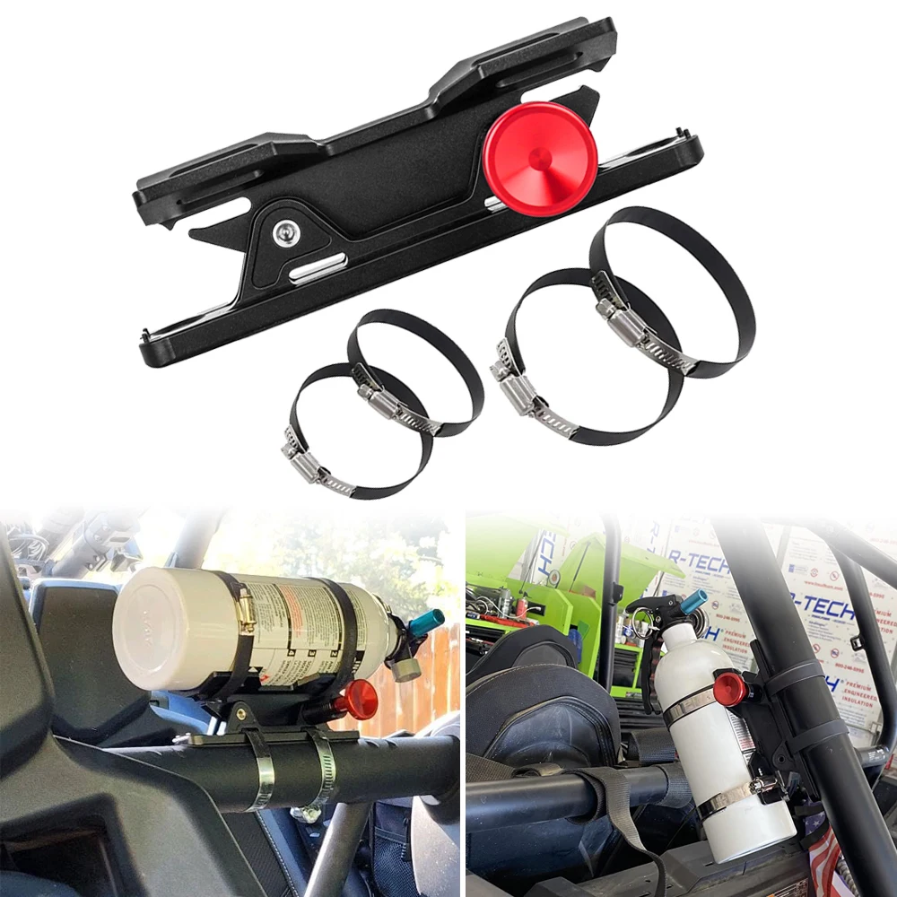 Car Fire Extinguisher Mount Bracket for Jeep Polaris Cam-Am UTV Pickup Truck Aluminum Quick Release Fire Extinguisher Holder