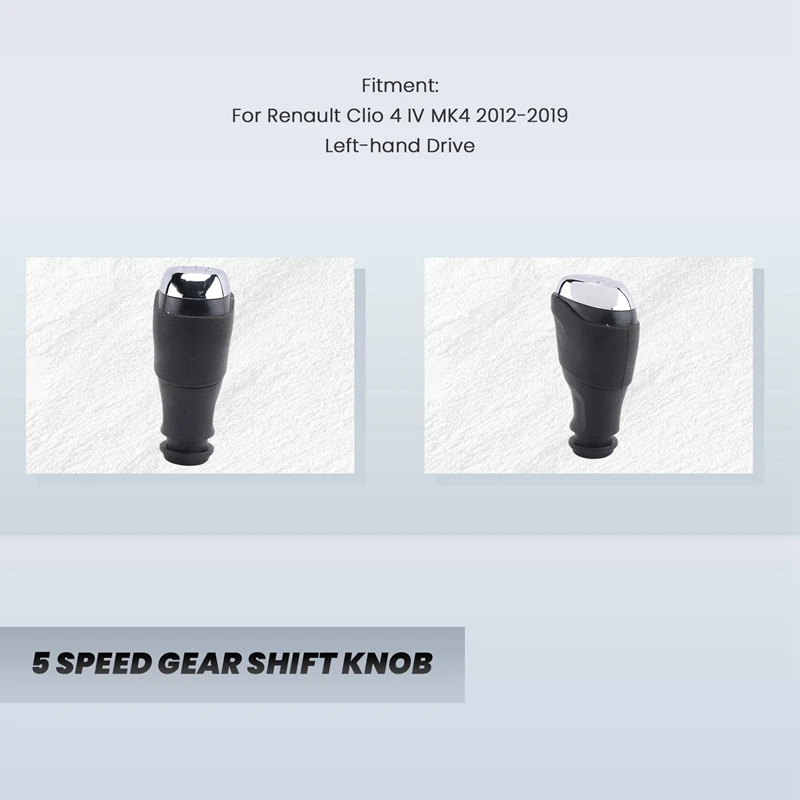 5 Speed Manual Transmission Gear Shift Knob For Renault Clio 4 IV MK4 328654134R 328651259R 328657531R LHD