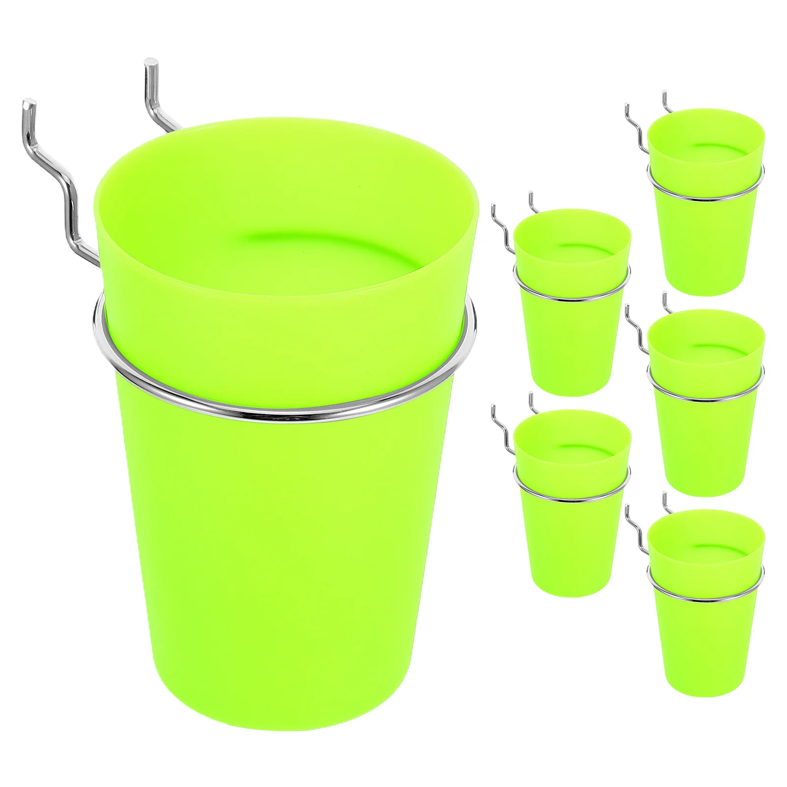 6 قطعة أكواب بيجبورد حامل تخزين بلاستيكي صناديق تنظيم السنانير لأدوات ورشة العمل المرآب عرض Pegboard كماشة حامل #3