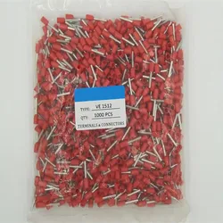 E1512 16 AWG 1.5mm2 bootlace Ferrules for wire Tubular terminal connectors