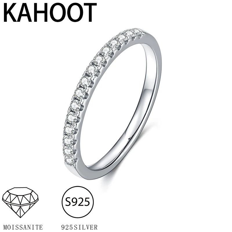 

925 sterling silver moissanite women's ring, simple and generous, elegant and versatile, suitable for wearing to parties