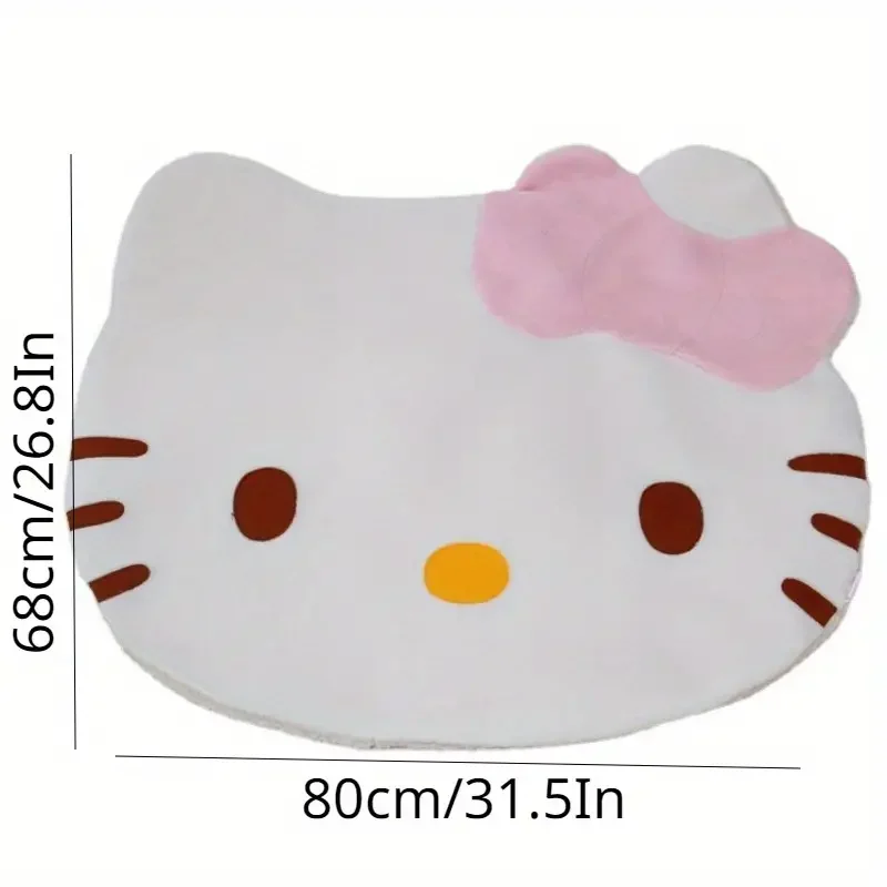 Sanrio Hello Kitty Cartoon Cute Big Head Floor Mat Non-slip Soft Bedroom Living Room Decor Miniso Decor Birthday Gifts For Girl