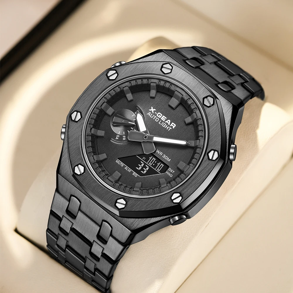 Fashion Casual Business Quartz Watch Waterproof Wristwatch Mens Sports Watches Business Man Electronic Watch Multi Functional