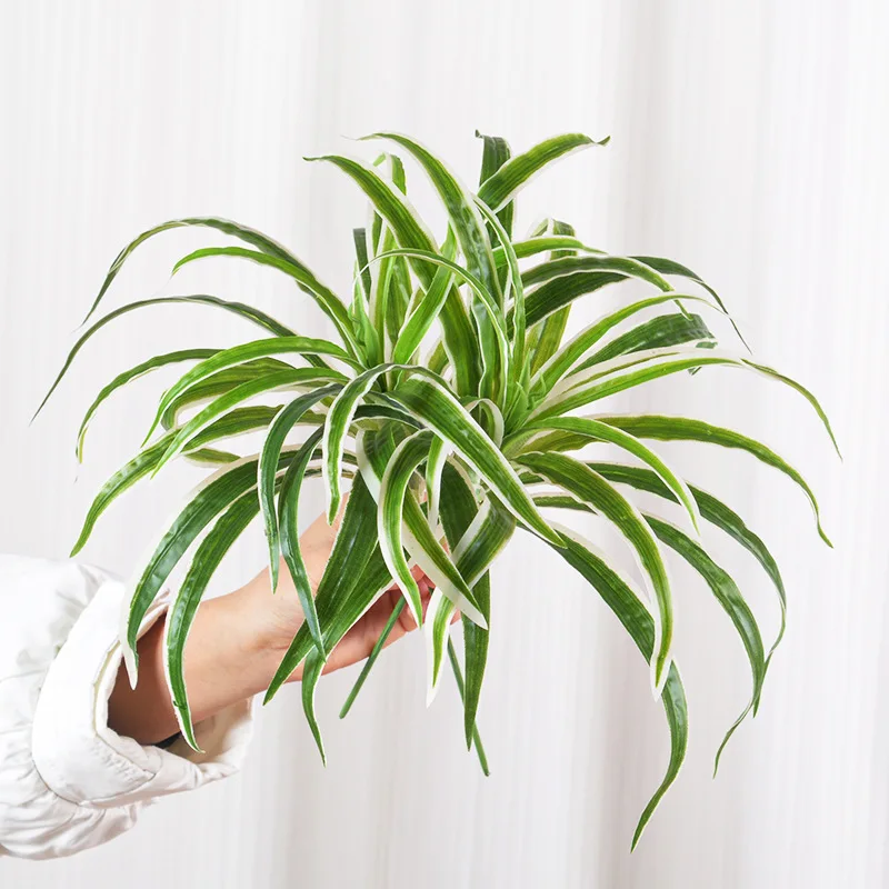 Artificial Chlorophytum Comosum Branch Plastic Plants Wedding Decor Simulation Green Plant No Pot Hotel Shoppingmall Decoration