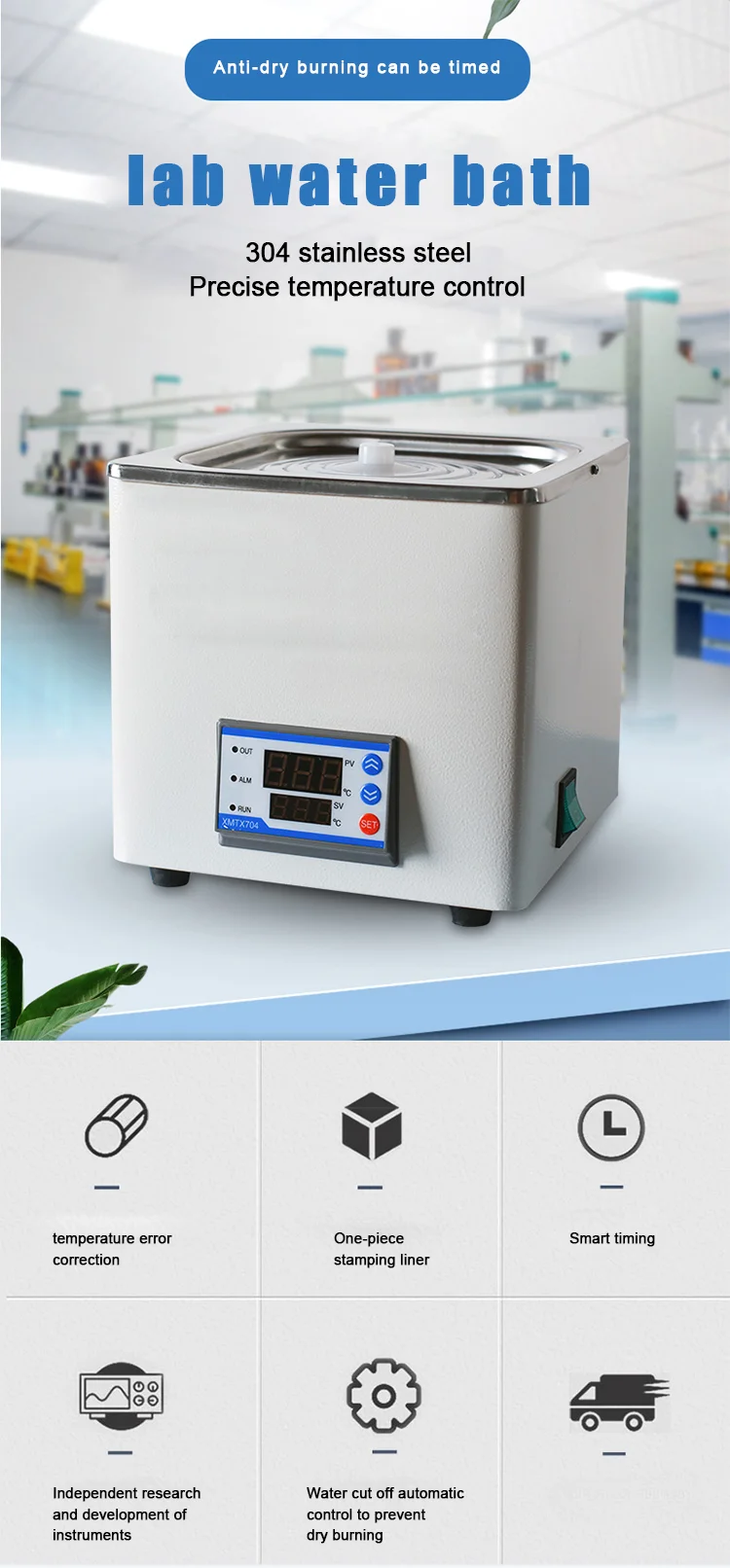 

Digital Laboratory High Quality Stainless Steel Water Bath Electric Heating Water Bath Medical Heating Equipment