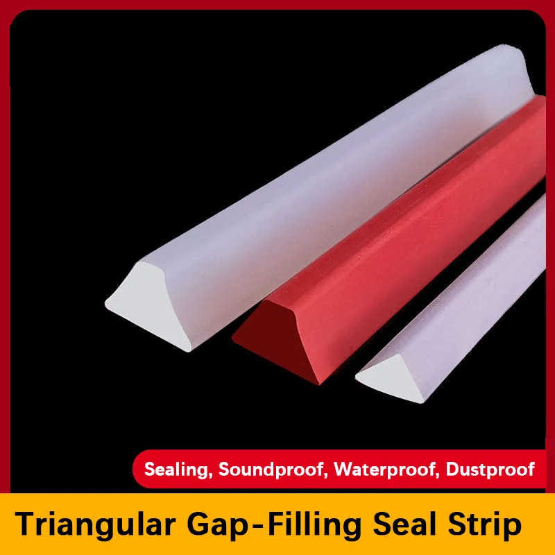 Solid Silicone Triangle Water Retaining Seal Strip Equilateral Right Triangle Trapezoid Waterproof Strip for Bathroom Shower Roo