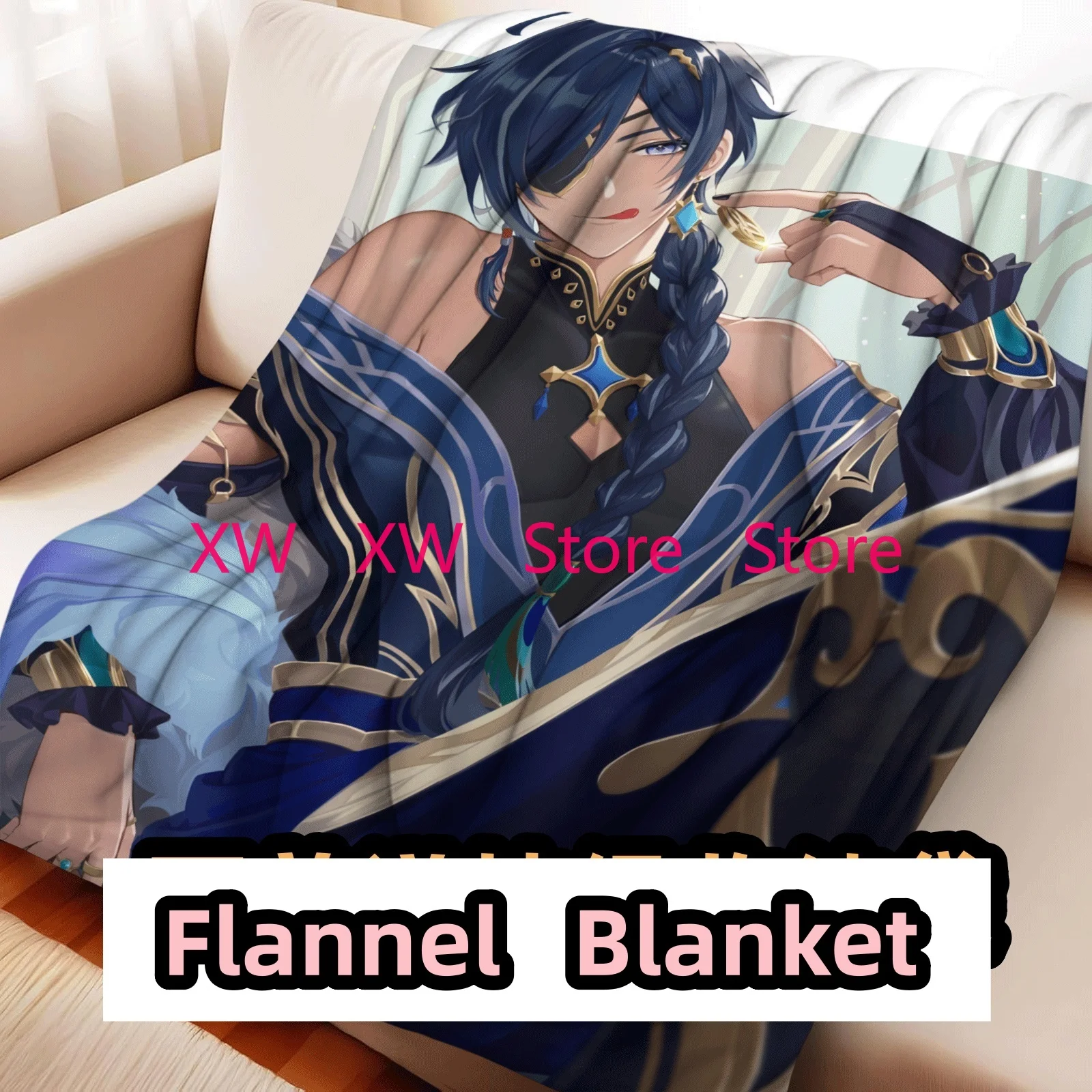 

Genshin Impact Kaeya Soft and Warm Home Decor Blanket Suitable for All Seasons As A Gift for Family and Friends