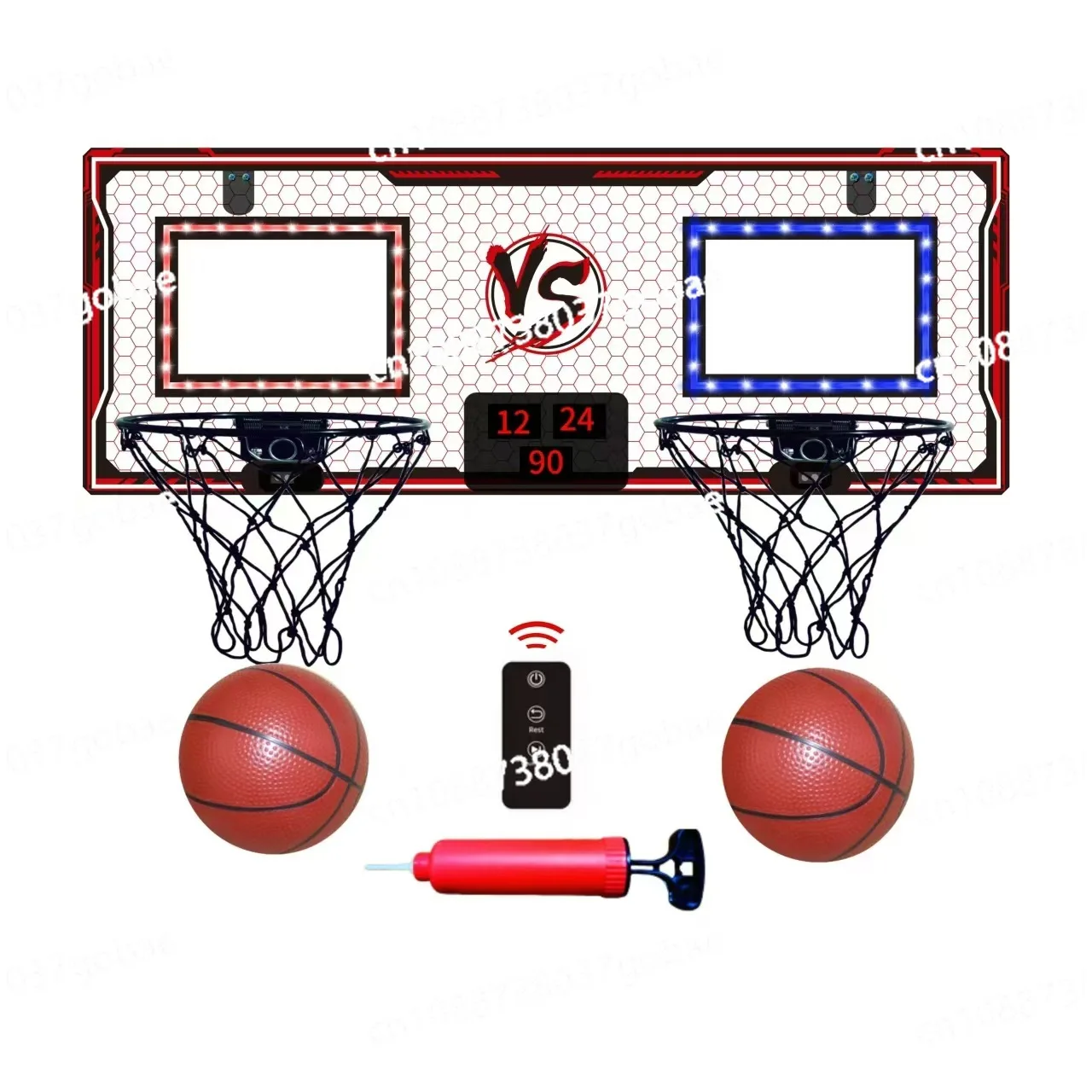 Basketball Board Scorer Timing LED Lighting Remote Control Electronic Basketball Hoop