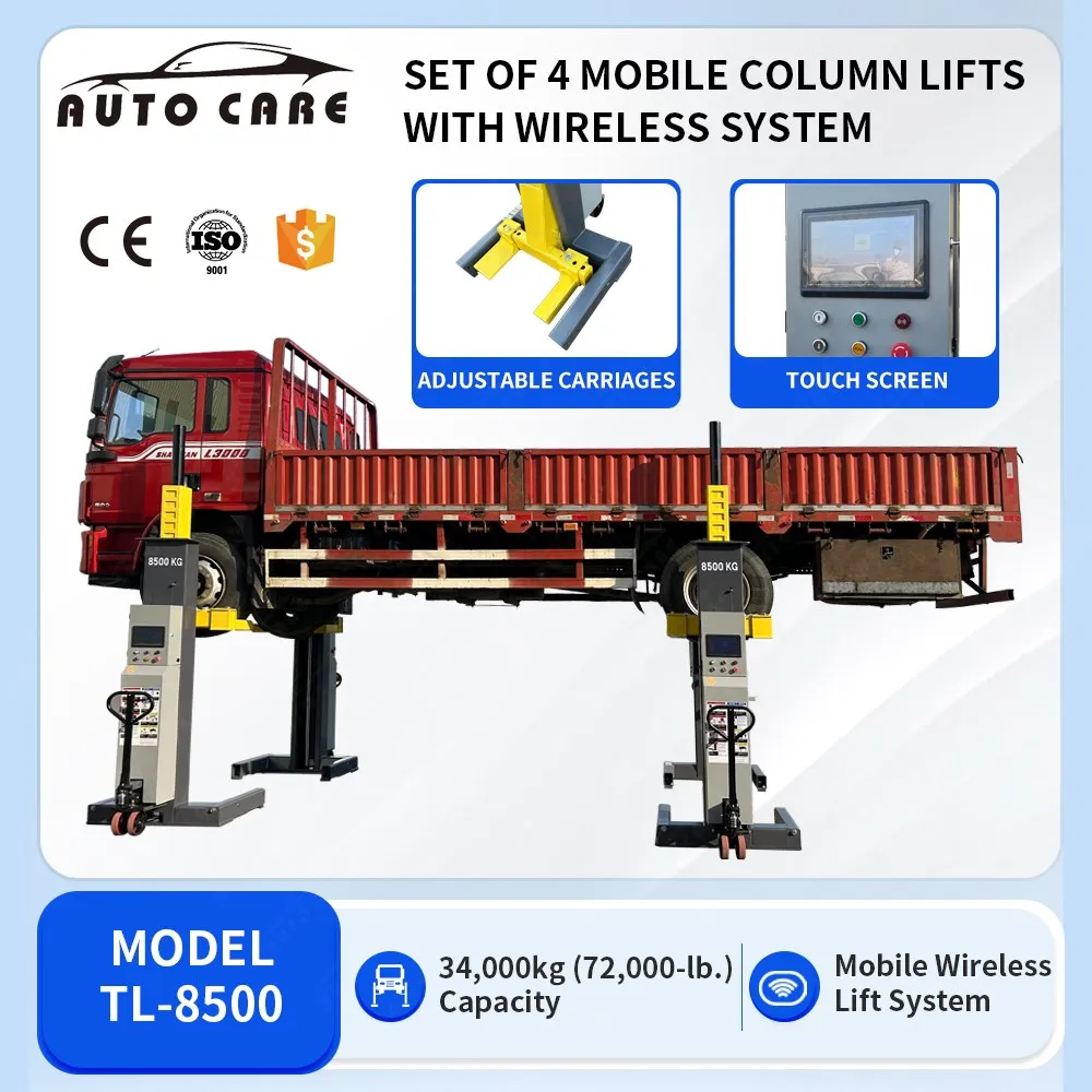 Bus and Truck 4 Post Lift Lifting 34 Ton Capacity Commercial Service and Maintenance Lift with Hydraulic Jacks for Sale