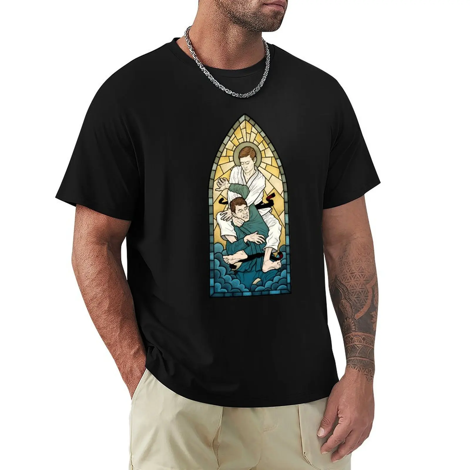 

HOLY CHOKE - BLACK BELT T-Shirt Aesthetic clothing luxury designer quick-drying plain t shirts men