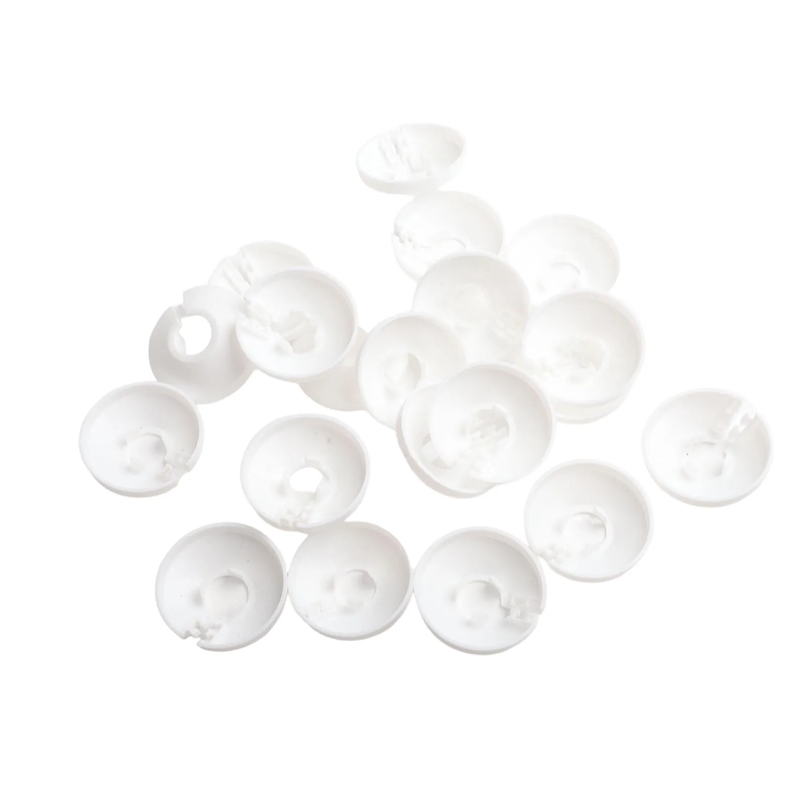 20pcs Radiator Pipe Collars Cover Triangle Valve Plastic Decorative Cover Round Snap Type Faucet Plumbing Pipe Cover 12-20mm