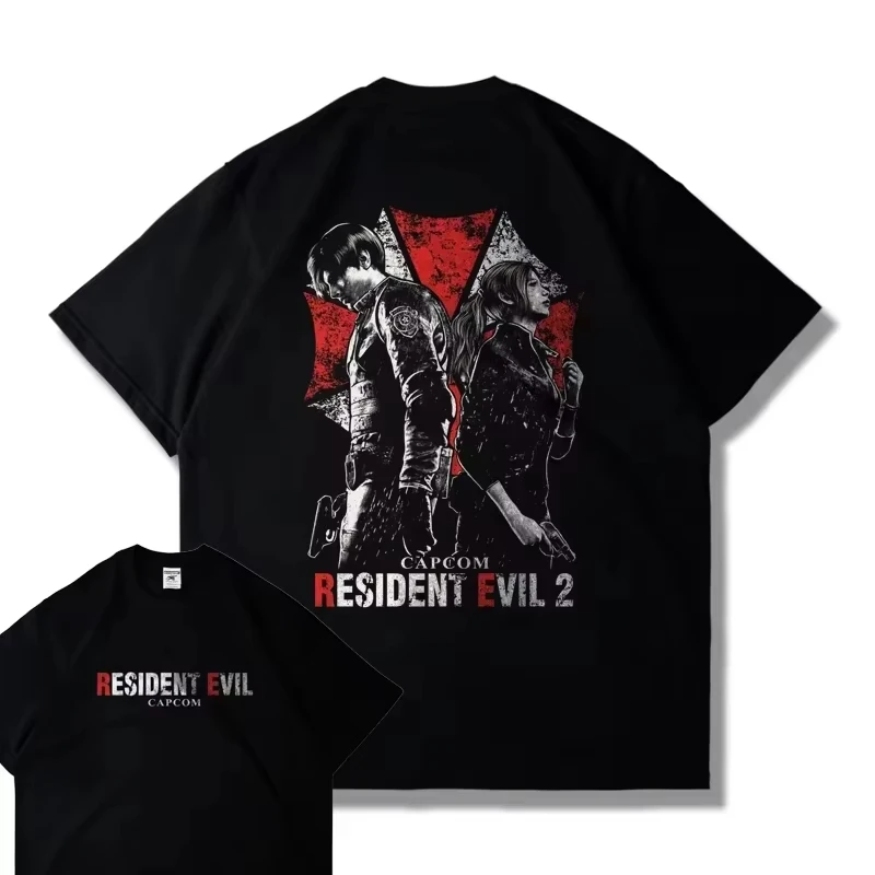 

Футболка с короткими рукавами Capcom Games PS5 Resident Evil 4, мужская и женская одежда, топ Harajuku Y2k с принтом