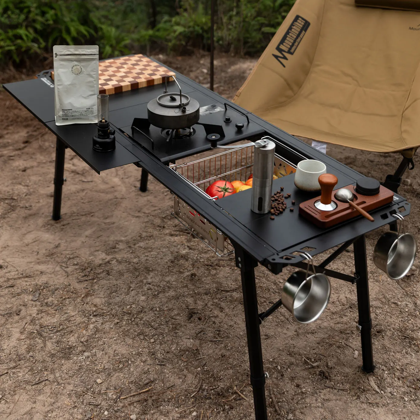 طاولة تخييم Mountain Hiker Igt مكونة من 5 وحدات قابلة للطي وخفيفة الوزن وقابلة للتعديل #4