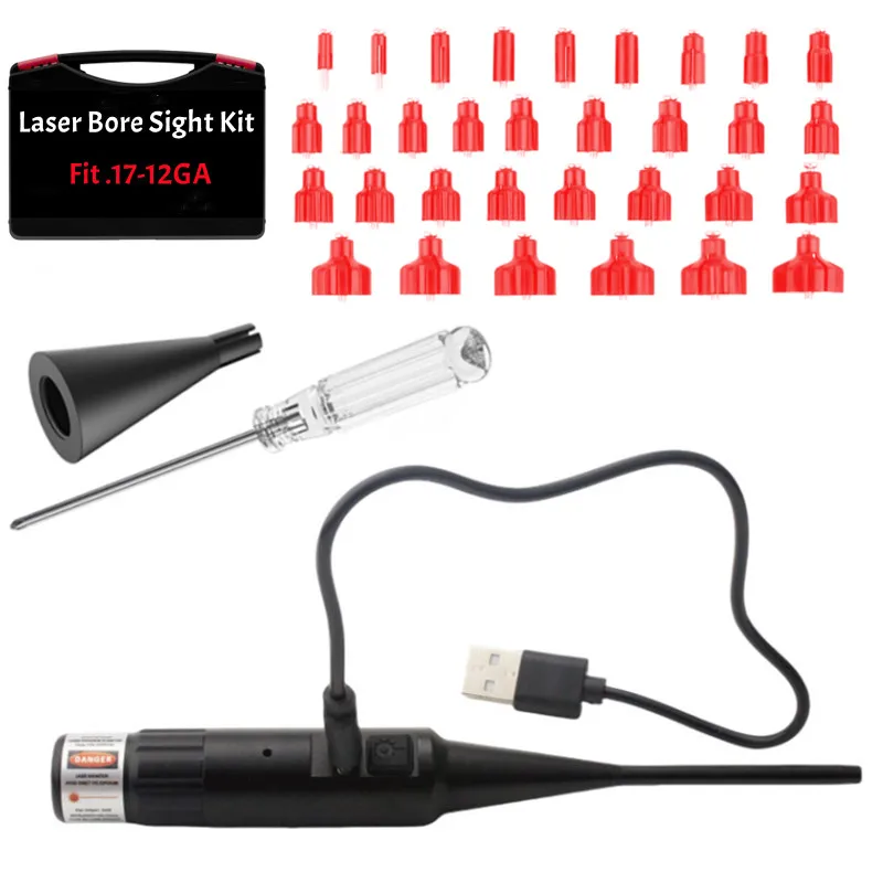 

Rechargeable Laser Boresighter .17 .177 .22LR to 12GA Caliber Laser Boresighter Hunting Laser Collimator
