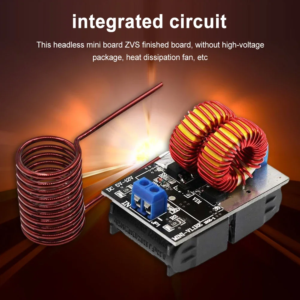 Compact ZVS Heating Power Supply - 120W DC 5-12V Input / 15-50kHz Output Frequency Module​ view 4
