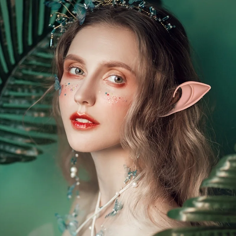 Halloween Elf Ear Cos Props Avatar Elf Ear Vampire Denture Goblin Fake Ear