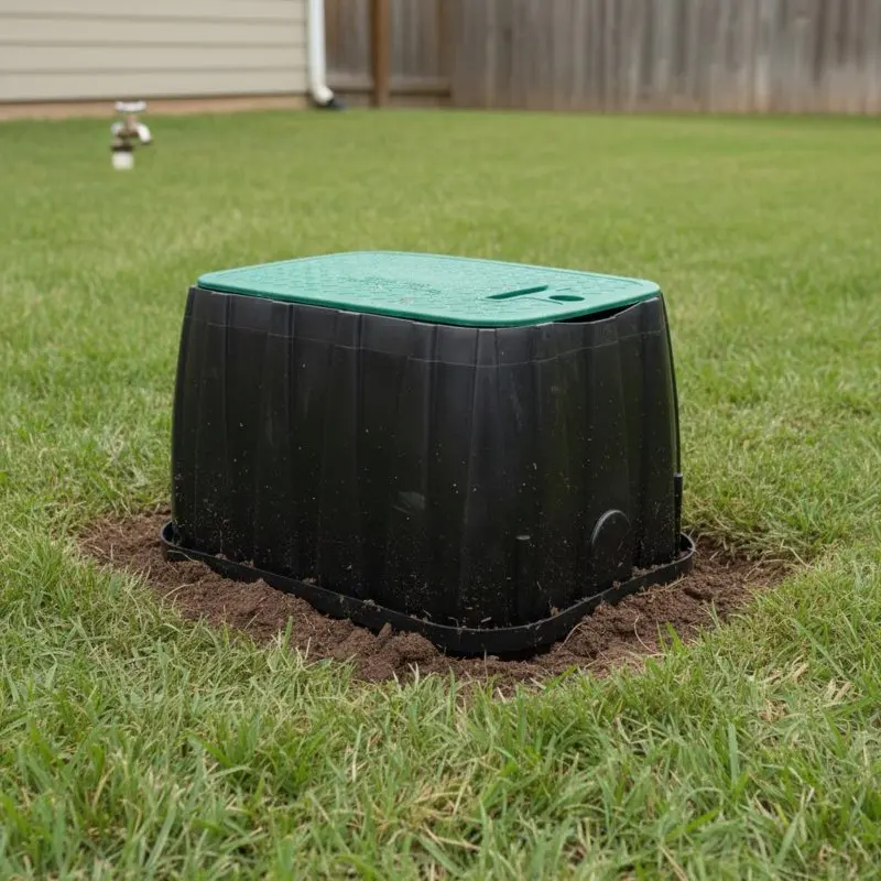 

Underground Irrigation Control Box Weatherproof Irrigation Control Box Lid Underground Sprinkler Cover Tight Closure Garden