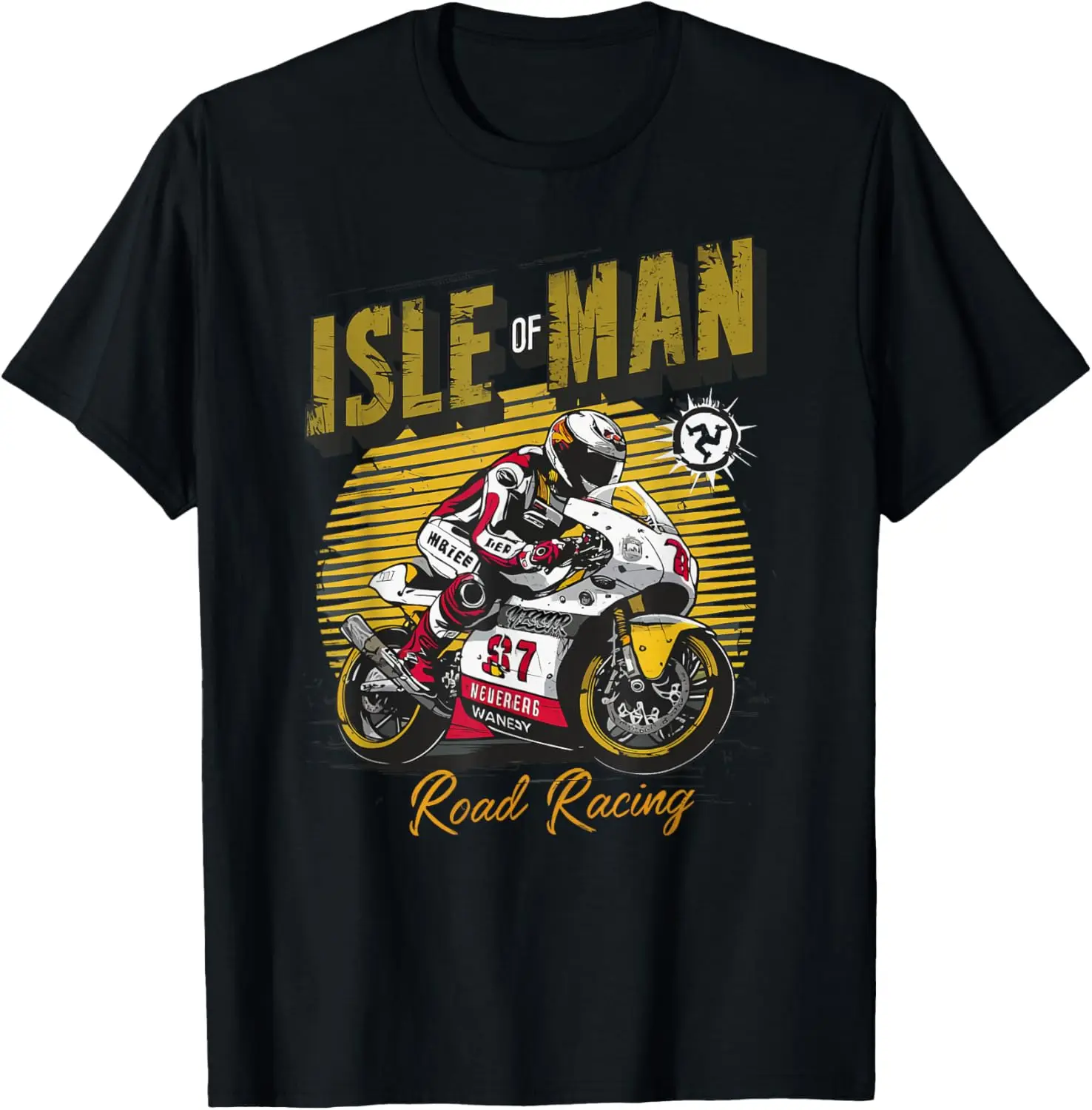

Isle Of Man Road Racing Manx Retro Motorcycle Race T-Shirt Motorcycle