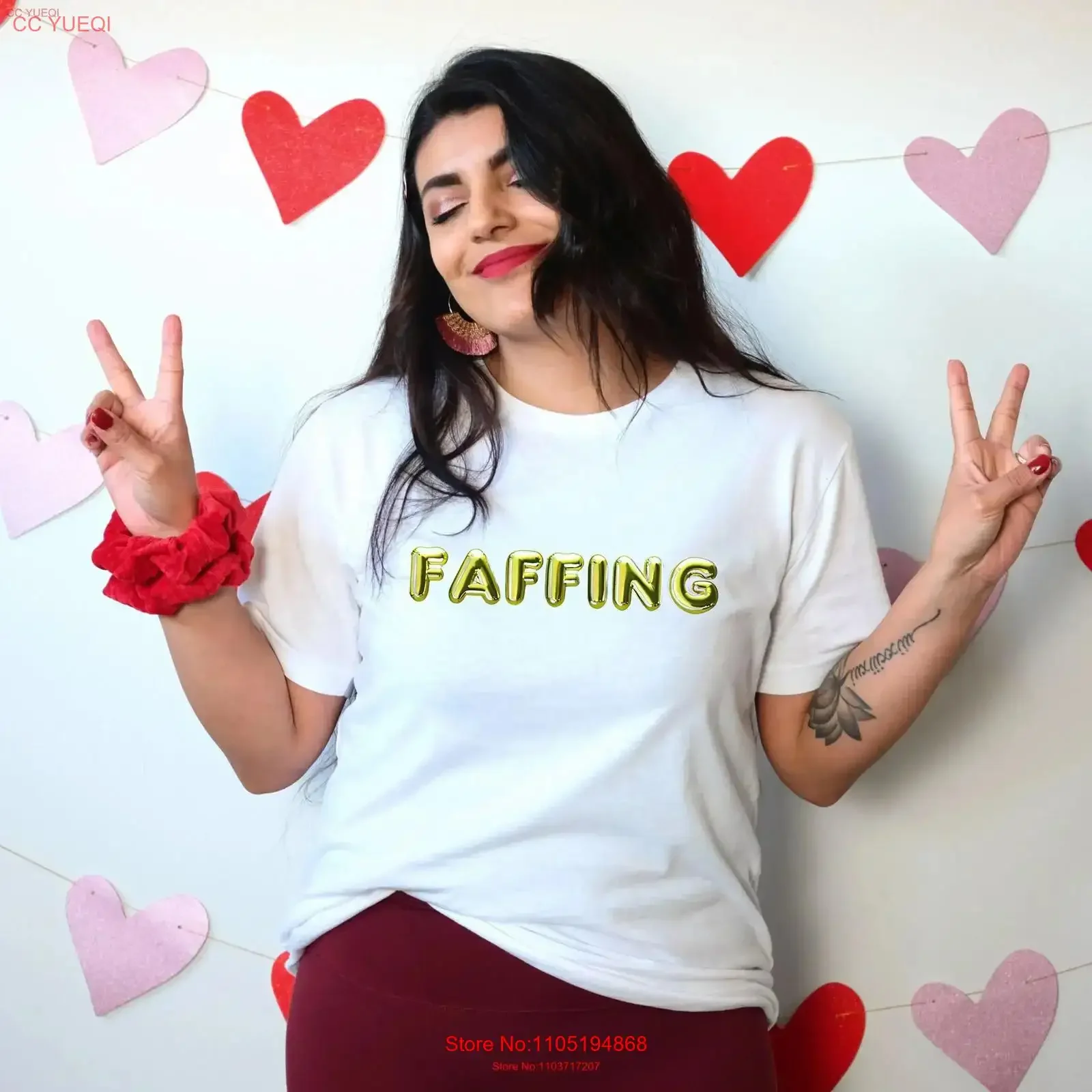 تي شيرت FAFFING مضحك من أجل Faffer in Your Life بالون ذهبي على شكل خط تي شيرت بكرستيناتور مضحك عتيق مغسول #1