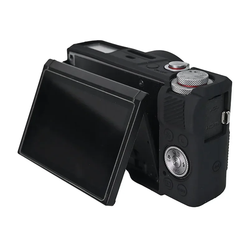 Casing kamera silikon lembut, tas pelindung untuk Canon G7XIII G7X mark III G7X3, penutup karet, tas kamera dengan pembukaan baterai