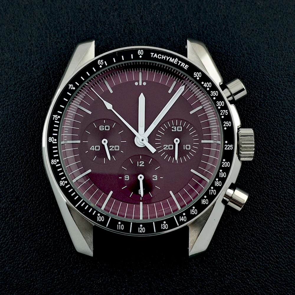 VK63 case men's watch 40mm Alexander glass case custom logo dial suitable for VK63 movement watch accessories