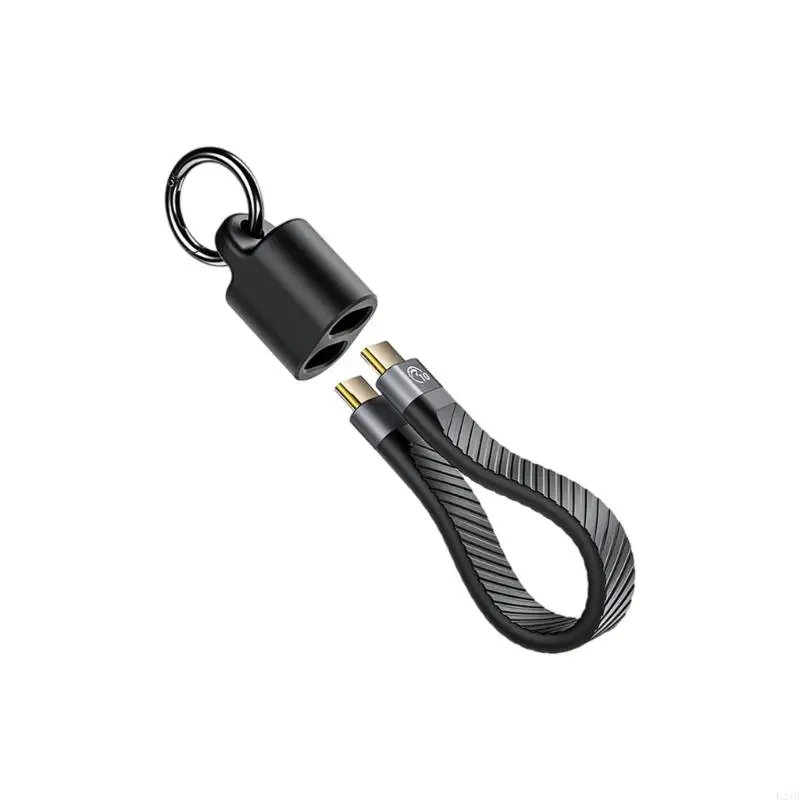 2025 New USB C Data Cable 10/20/40Gbps 60/100/240W Fast Charging Cable Keychain Design