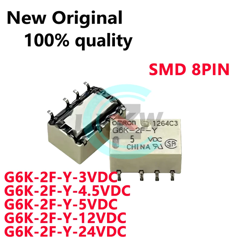5/PCS New Original G6K-2F-Y-3VDC G6K-2F-Y-4.5VDC G6K-2F-Y-5VDC G6K-2F-Y-12VDC G6K-2F-Y-24VDC 3V 4.5V 5V 12V 24V In Stock