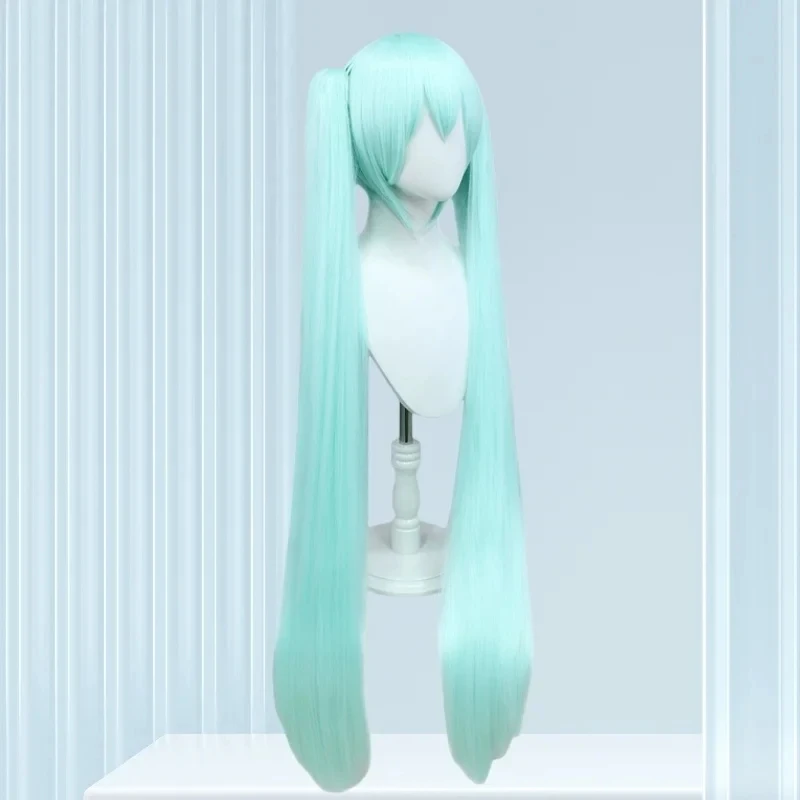 xiaoxiao 【1084People Collection】Hatsune Miku Wig cosplayWigVocAloidGreen- Ice Blue Pink MikuHigh-temperature fiber view 6