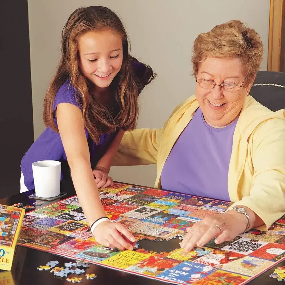 300/500/1000 pçs quebra-cabeça feliz cão papel quebra-cabeça presente para a família férias atividade quarto sala de jogos casa arte da parede decoração