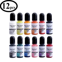 12 Colors 10ml Gypsum Cement Pigment Liquid Dyeing Handmade Plaster Craft Making Concentrate Coloring Dye Gypsum Powder Color