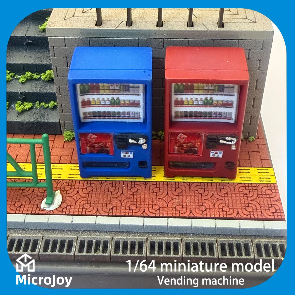 Cenário Detalhado: Modelo Miniatura em Escala 1:64 de uma Mini Máquina de Venda Automática de Bebidas, Cenário de Modelo de Carro, Decoração de Máquina de Venda Automática Estilo Vintage