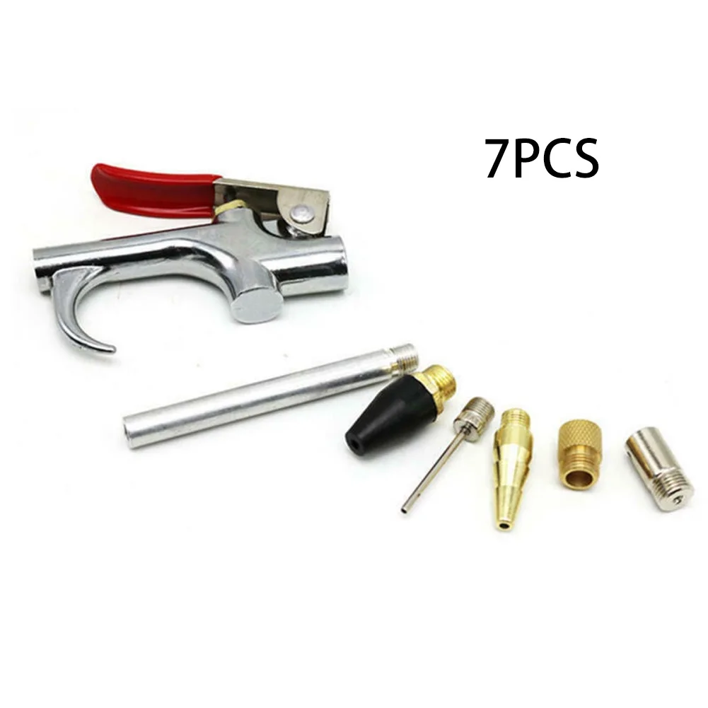 Reliable Performance, 7 Pcs Zinc Alloy Air Compressor Blow Nozzle Tip Needle Kit, Ergonomic Design, Comfortable Grip