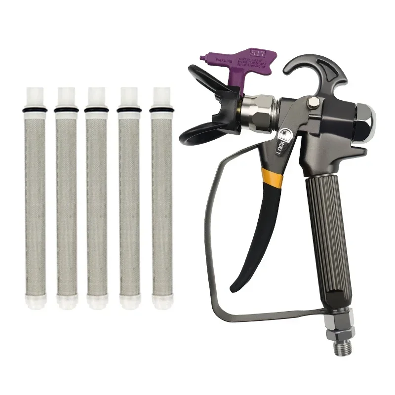 New High Quality Airless Spray Gun,Filter For Electric Airless Paint Sprayers With 517 Spray Tip with 5 Filters