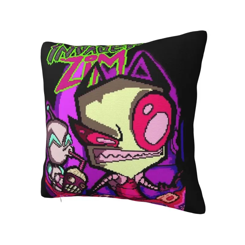 Custom I-Invader Z-Zim Cartoon Cushion Cover 3D Print Square Floor Pillow Case for Car Pillowcase Home Decoration