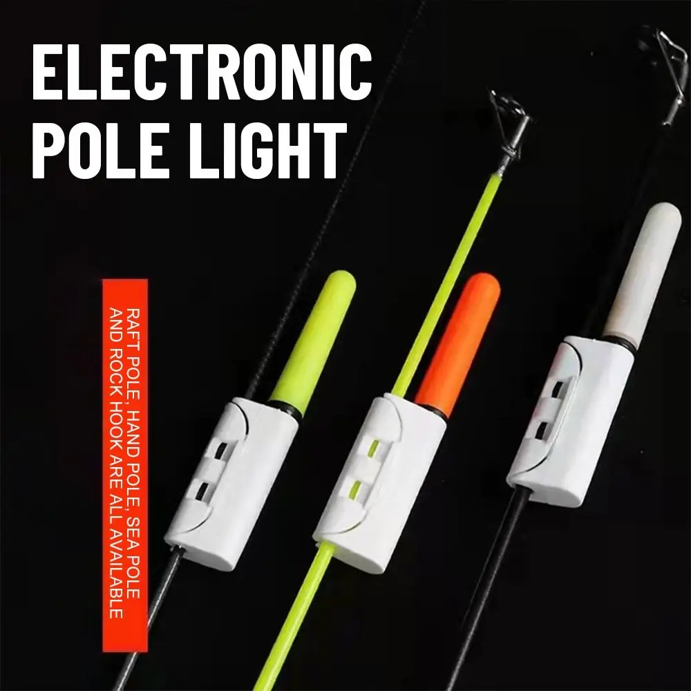 5pcs New Clip on Red/Green/Blasting flash Float Night Glow Stick Fishing Rod Tip Lightstick Fluorescent Light Bite Alarm