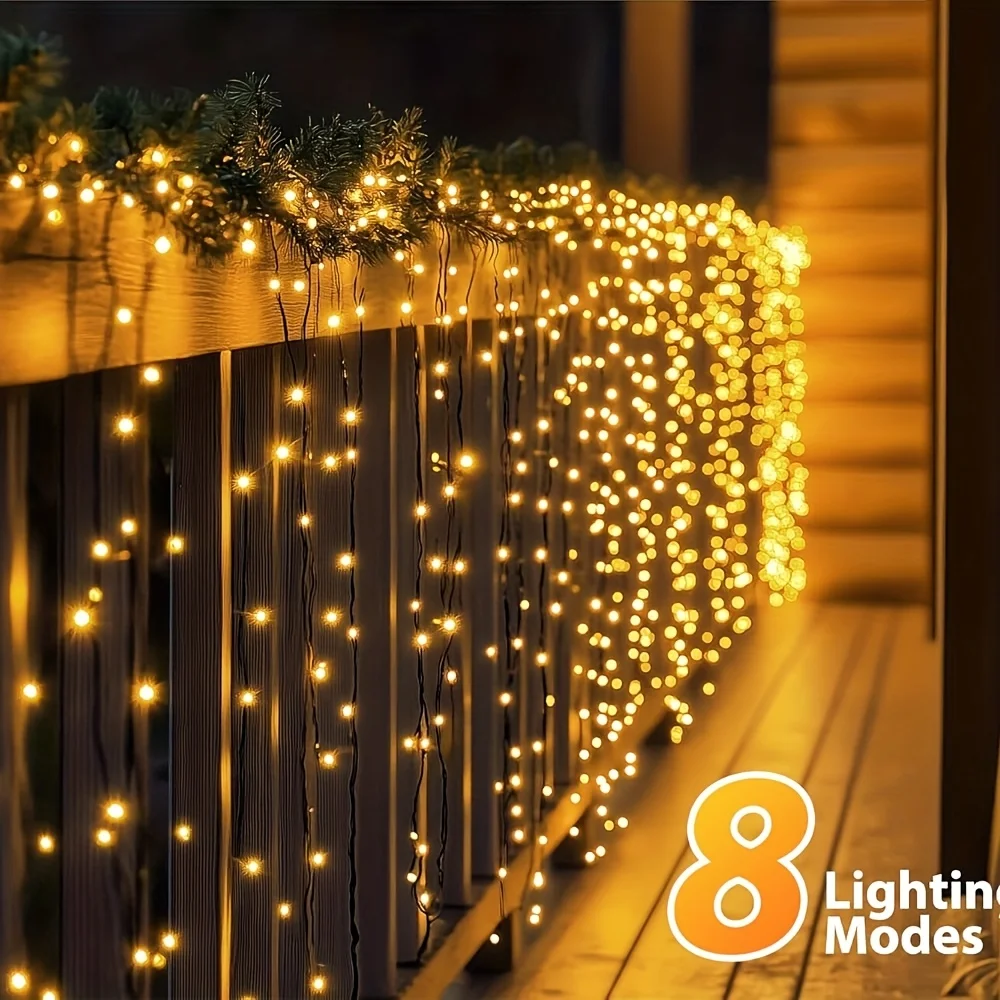 10 متر أضواء الجنية الشمسية في الهواء الطلق مقاوم للماء الشمسية بوش أضواء عيد الميلاد الدافئة الأبيض سلسلة ضوء ل أكشاك بوش شجرة حديقة ديكور