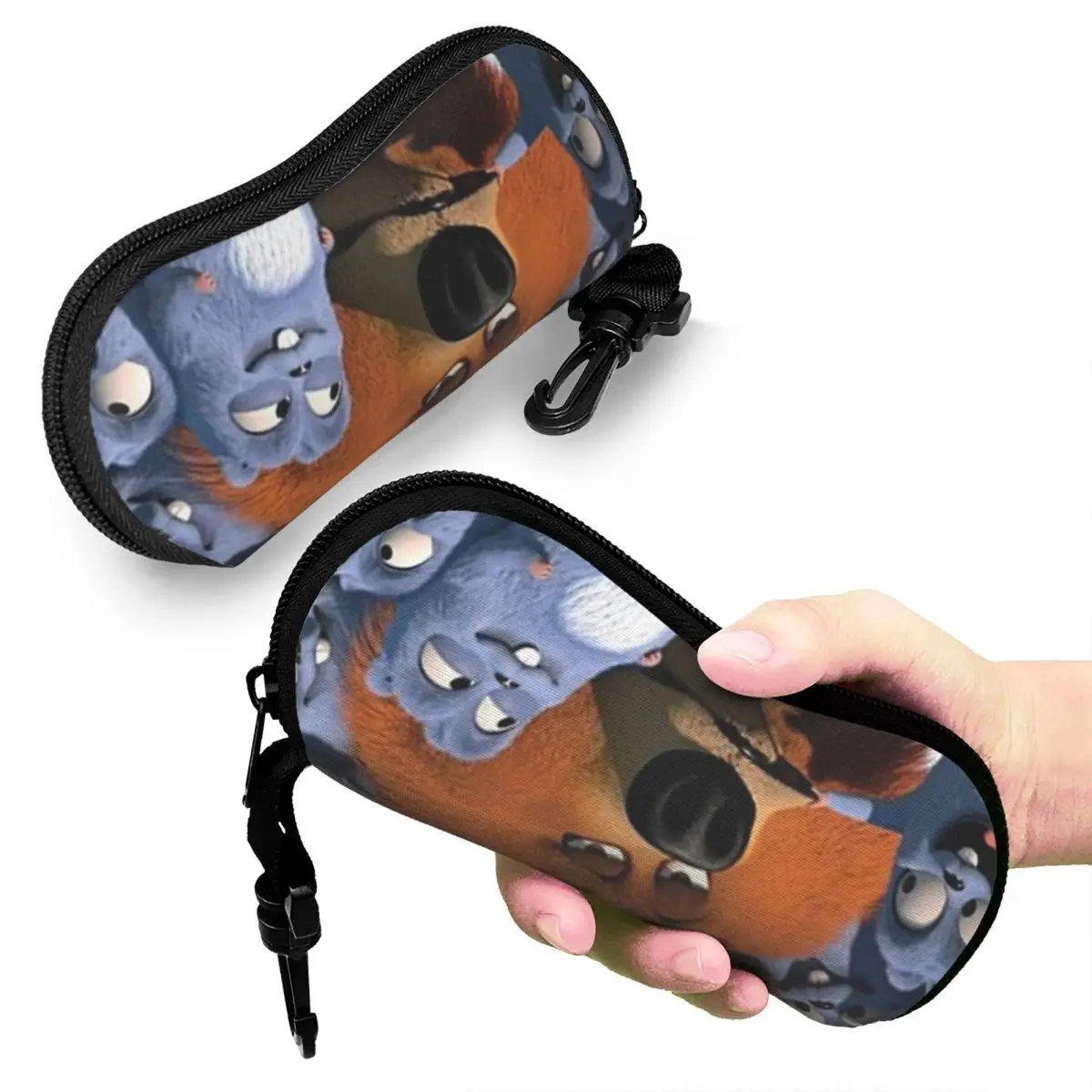 

Grizzy And The Lemmings Shell Glasses Case Protector Sunglasses Box Women Men Soft Eyeglasses Bag Pouch