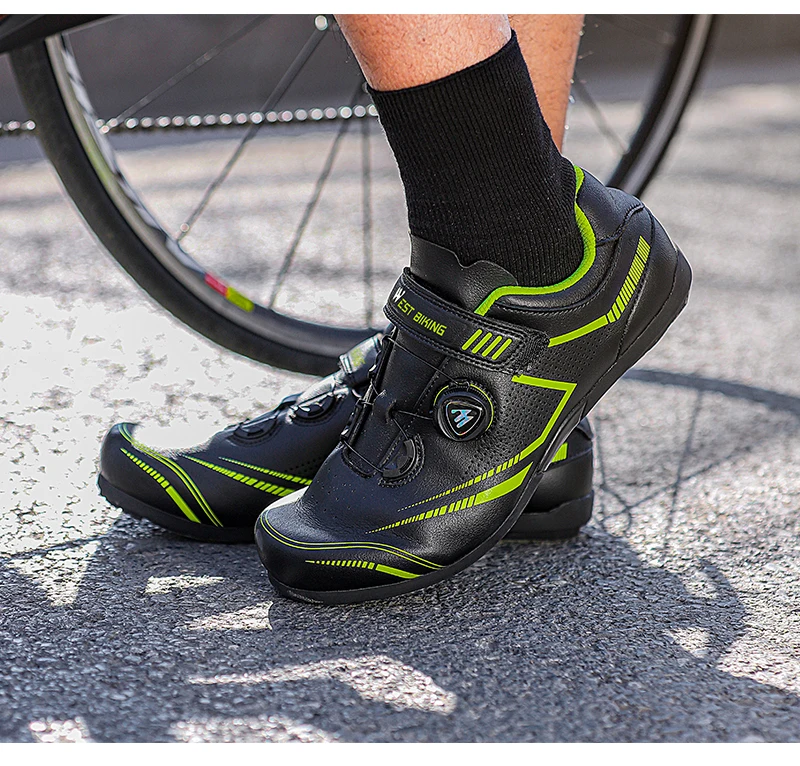 WEST BIKING Fahrradschuhe für Herren und Damen, mit Schnellwechselmechanismus, ohne Schnellspanner, für Rennräder, atmungsaktive Turnschuhe, Outdoor-Sportschuhe. – Detail 7