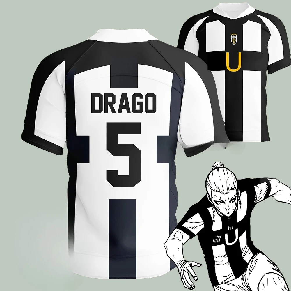 2025 الأزرق قفل يوبرز جيرسي كرة القدم الخامس الرقبة تي شيرت تأثيري الزي الرسمي بارو أيكو لورينزو تي شيرت للجنسين أوبر الشارع ارتداء القمم