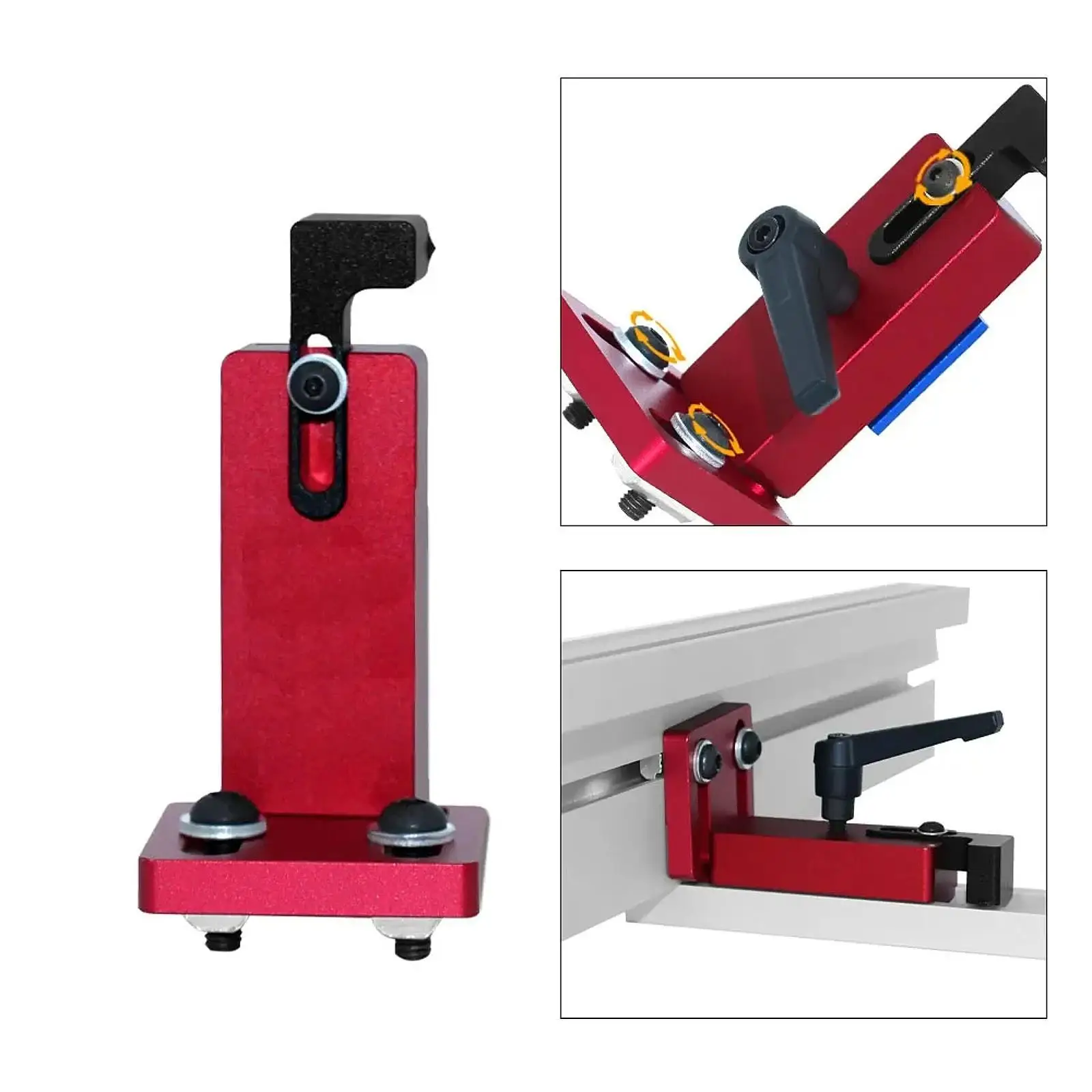 

Aluminum Alloy T Slot Miter Track Stop Adjustable Woodworking Chute Backing Gauge Connector for DIY Projects