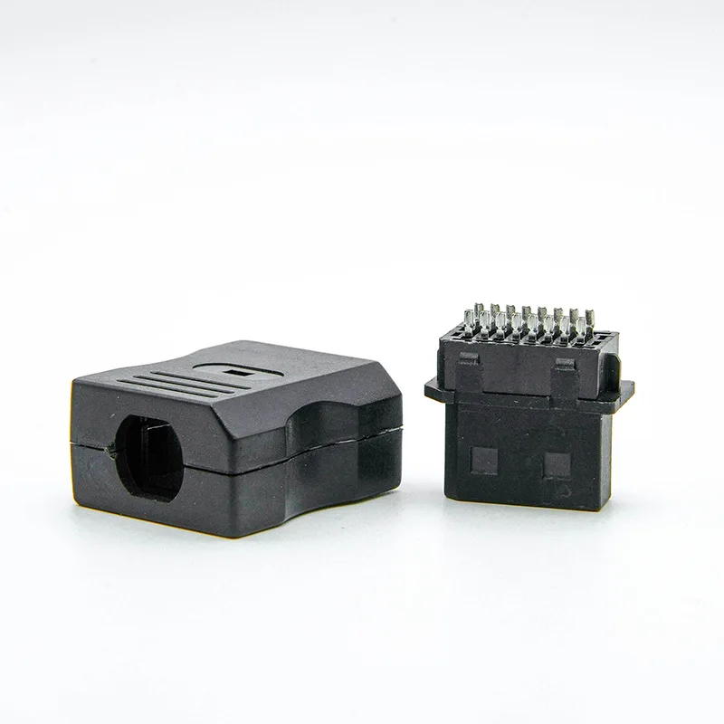 Conector de tomada para wii 16pin conector macho núcleo de cobre durável masculino jack reparação peças reposição