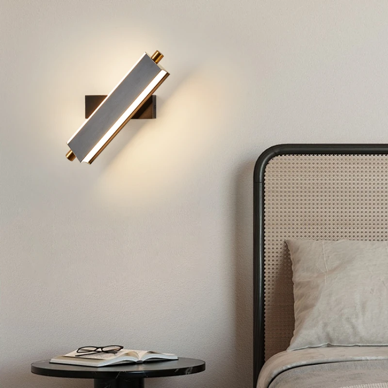 Minimalist bedside wall modern, minimalist, and high-end black and white wall lamp